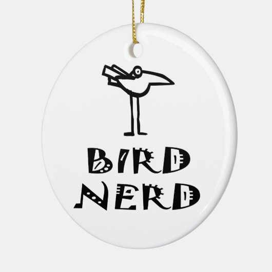 Vogelbeobachter Keramikornament (Links)