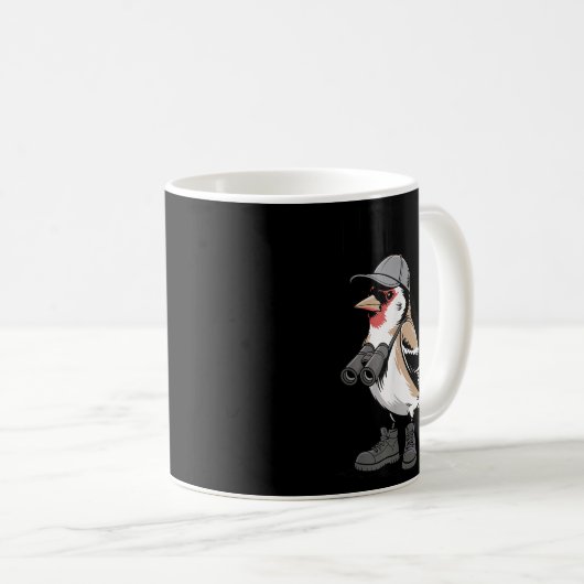 Vogelbeobachter: Nerd-Vogelbeobachter Kaffeetasse (VorderseiteRechts)
