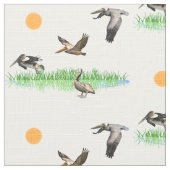 Vogelbeobachter-Pelikane Stoff (Nahaufnahme)