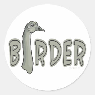 Vogelbeobachter Runder Aufkleber