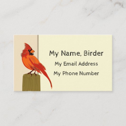 Vogelbeobachter Telefonnummerkarte (Vorderseite)