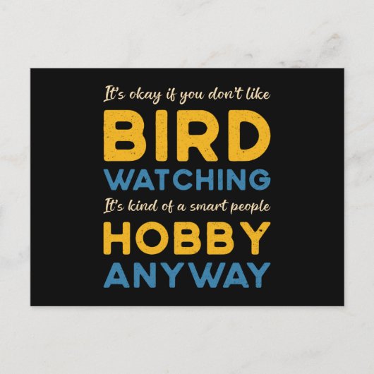 Vogelbeobachtung Bird beobachtet Hobby-Watcher Postkarte (Vorderseite)