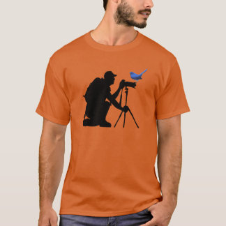 Vogelbeobachtung Bird über Camera Bird Fotografy R T-Shirt
