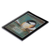 Vogelbeobachtung Bird Watcher mit Chickadee Art Notizblock (Linke Seite)
