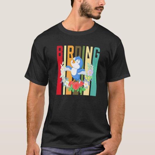 Vogelbeobachtung Bird Watching T-Shirt (Vorderseite)