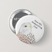Vogelbeobachtung Club Watercolor Kestrel Button (Vorne & Hinten)
