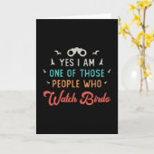 Vogelbeobachtung der Menschen, die Vögel beobachte Karte (Gelbe Blume)