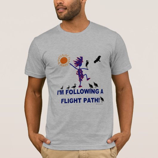 Vogelbeobachtung-Flugweg T-Shirt (Vorderseite)