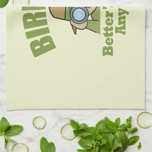 Vogelbeobachtung Geschirrtuch (Gefaltet)