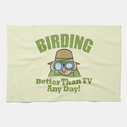 Vogelbeobachtung Geschirrtuch (Horizontal)