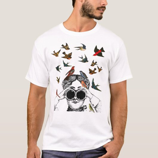 Vogelbeobachtung Gifts Ornithologin Twitcher Bird  T-Shirt (Vorderseite)
