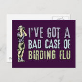 Vogelbeobachtung Grippe Postkarte (Vorne/Hinten)