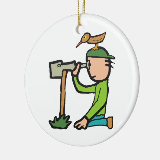 Vogelbeobachtung Keramik Ornament (Links)