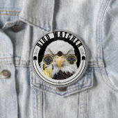 Vogelbeobachtung, lustige Vogelbeobachtung Eagle W Button (Beispiel)