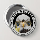 Vogelbeobachtung, lustige Vogelbeobachtung Eagle W Button (Vorne & Hinten)