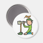 Vogelbeobachtung Magnet (Vorderseite/Rückseite)