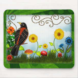 Vogelbeobachtung Mousepad