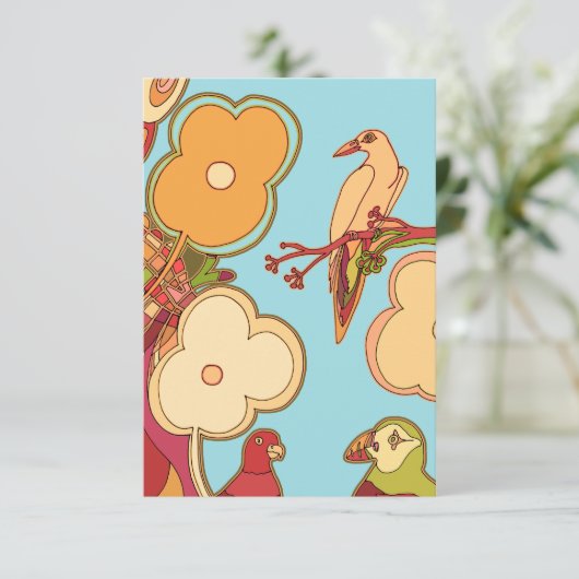 Vogelbeobachtung oder jede Einladung (Stehend Vorderseite)