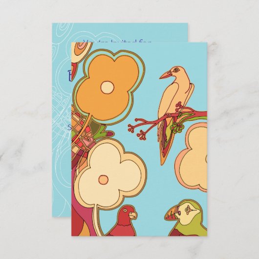 Vogelbeobachtung oder jede Einladung (Vorne/Hinten)