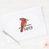 Vogelbeobachtung Ovaler Aufkleber (Umschlag)