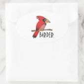 Vogelbeobachtung Ovaler Aufkleber (Tasche)