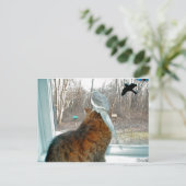Vogelbeobachtung Postkarte (Stehend Vorderseite)
