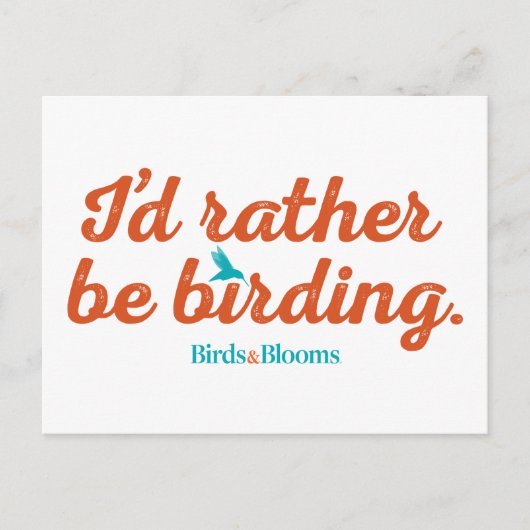Vogelbeobachtung Postkarte (Vorderseite)
