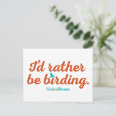 Vogelbeobachtung Postkarte (Stehend Vorderseite)