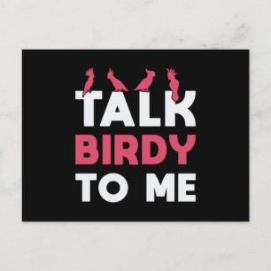 Vogelbeobachtung Retro Talk Birdy To Me Vogelbeoba Postkarte