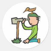 Vogelbeobachtung Runder Aufkleber (Vorderseite)