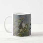 Vogelbeobachtung Sparrow auf Branch Mosaic Vogelbe Kaffeetasse (Links)