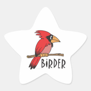 Vogelbeobachtung Stern-Aufkleber
