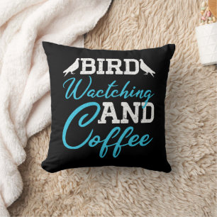 Vogelbeobachtung und Kaffee-Züchter-Vatertagsgesch Kissen