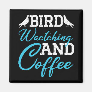 Vogelbeobachtung und Kaffee-Züchter-Vatertagsgesch Magnet