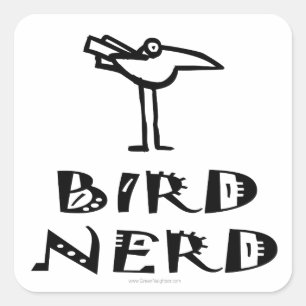Vogelbeobachtung, Vogelbeobachtung, Ornithologie Quadratischer Aufkleber