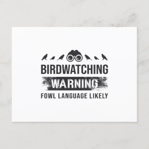 Vogelbeobachtung warnt Fowl Language Wahrscheinlic Postkarte