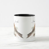 Vogelbeobachtung Wasserfarbe Kestrel Couple Indivi Tasse (Zentrum)