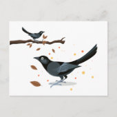 Vogelbild - Farben im Herbst Postkarte (Vorderseite)