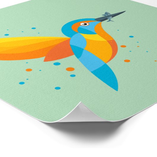 Vogelbild - Kingfisher Poster (Ecke)