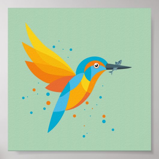Vogelbild - Kingfisher Poster (Vorne)