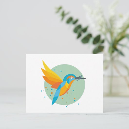 Vogelbild - Kingfisher Postkarte (Stehend Vorderseite)