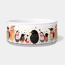 Vogelbild mit Punkten und Streifen