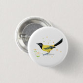 Vogelbild - Sommerfarben Button (Vorne & Hinten)