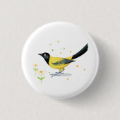 Vogelbild - Sommerfarben Button (Vorderseite)