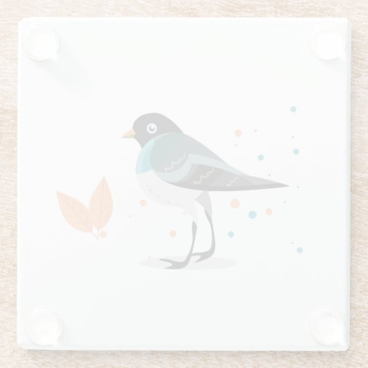 Vogelbild - Untersetzer für Herbstfarben (Rückseite)