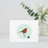 Vogelbild - Winterfarben Postkarte (Stehend Vorderseite)