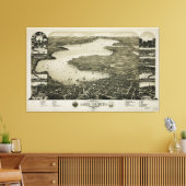 Vogelblick auf den Genfersee, Wisconsin (1882) Leinwanddruck (Insitu (Wohnzimmer))