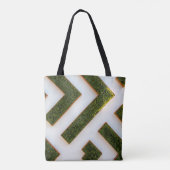 Vogelblick auf den Labyrinth-Garten Tasche (Rückseite)