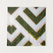 Vogelblick auf den Labyrinth-Garten Wandteppich (Vorderseite (Horizontal))