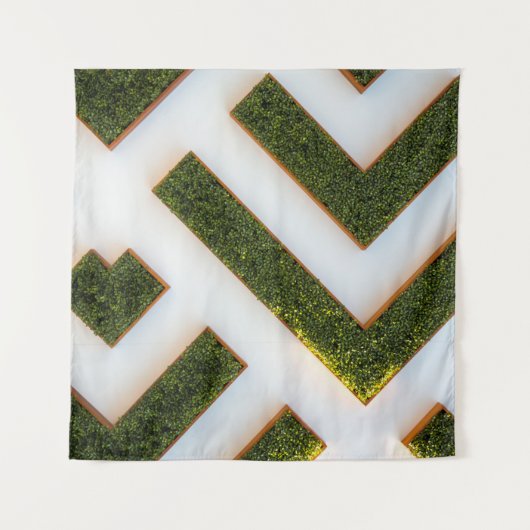 Vogelblick auf den Labyrinth-Garten Wandteppich (Vorderseite (Horizontal))